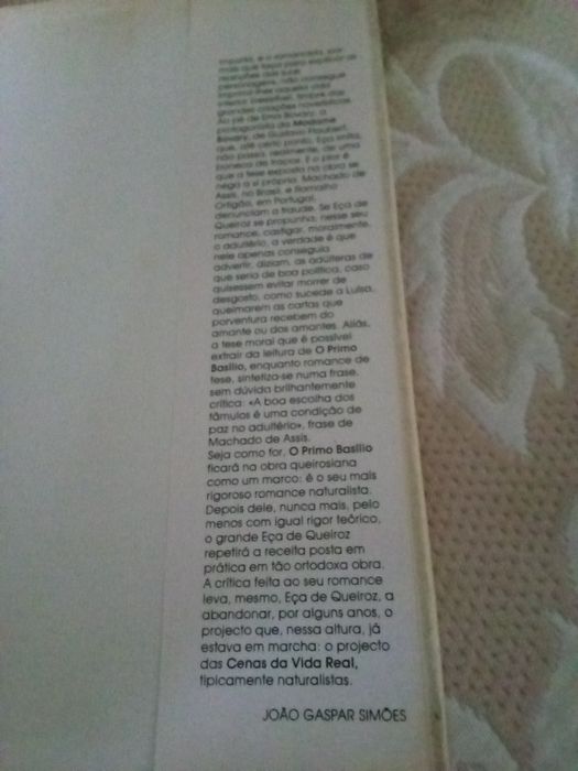 Vendo livro O Primo Basílio de Eça de Queiroz em boas condições