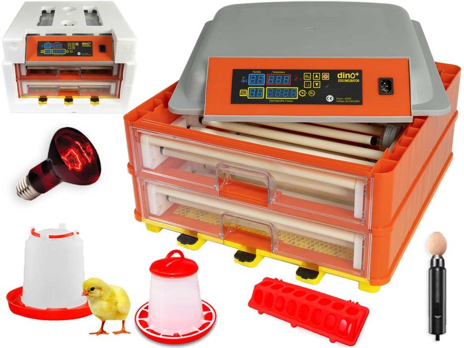 Zestaw INKUBATOR AUTOMATYCZNY do 92 JAJ klujnik wylęgarka OWOSKOP HIT!