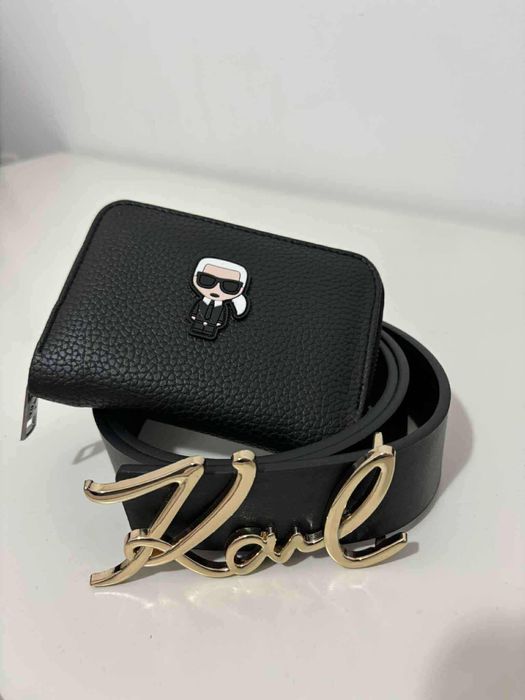 pasek KARL LAGERFELD i portfel