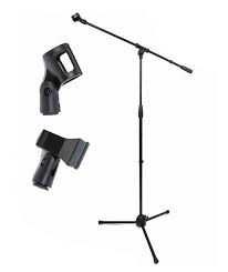 AKMUZ M-1 Statyw mikrofonowy łamany + 2 uchwyty