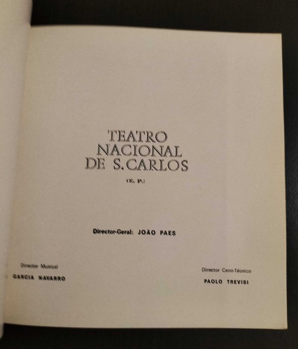 Programa Teatro Nacional de S. Carlos - Mosè in Egitto