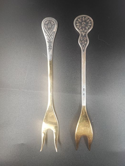 Столове срібло "Північна чернь" - ніж, виделки, ложки