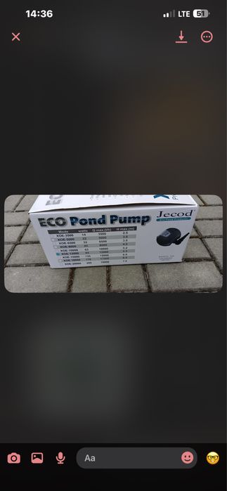 Pompa do oczka Jecod XOE-12000 ECO Pond Pump | 12000 l/h