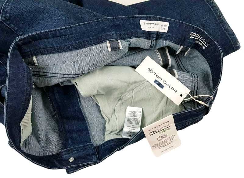 Męskie jeansy Tom Tailor - Slim Fit Coolmax EcoMade - nowe - W40/L36
