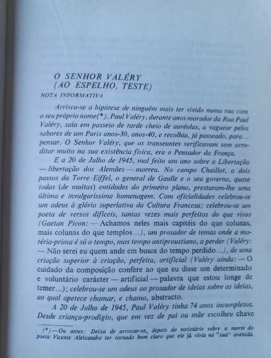 O Senhor Teste - Paul Valery