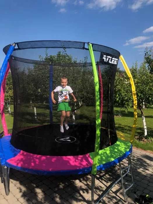 БАТУТ З ДОСТАВКОЮ! Atleto FunFit 435, 465, 490см всі кольори сітка