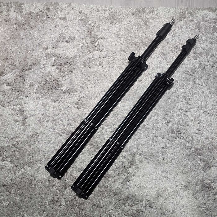 2x guarda-chuva branco difusores + 2x tripés + 2x Adaptadores E-type504943243502571525
