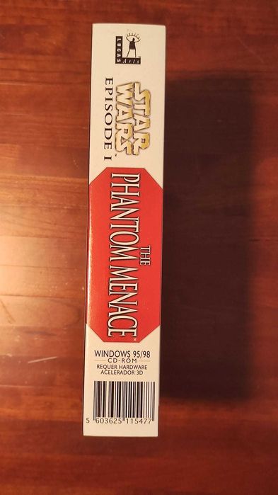 Jogo PC Starwars Episode I The Phantom Manace LucasArts Big Box