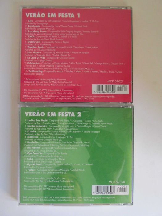 VERÃO Em Festa, uma coleção de 9 CDs, com alguns ainda selados