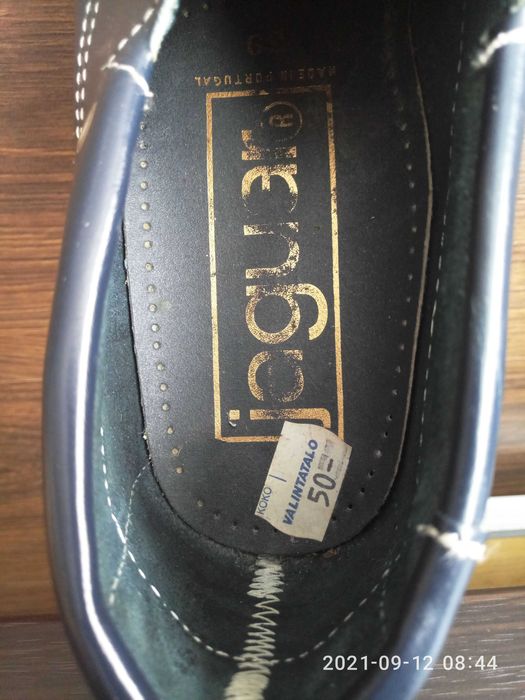 Кожаные женские мокасины Jaguar (Португалия) р.39 цвет морской  волны