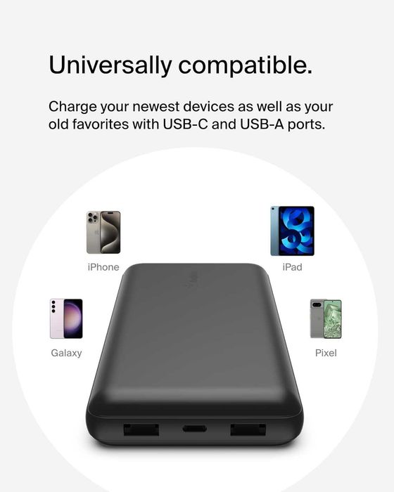 Belkin Powerbank 20000mAh USB-C + 2xUSB-A 15W - NOWY -