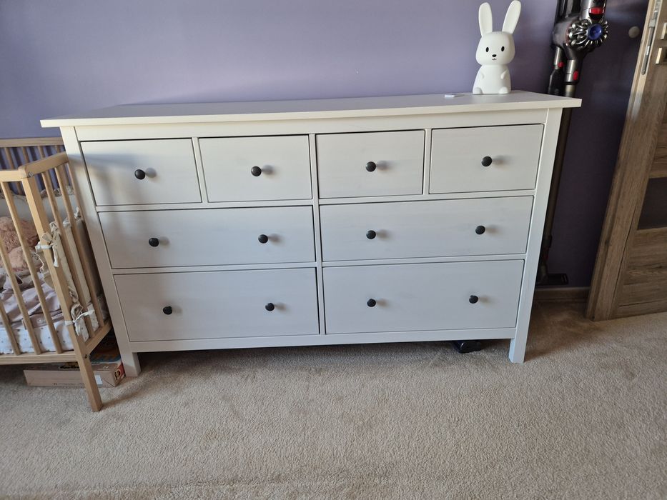 IKEA HEMNES Komoda 8 szuflad biała bejca 160x96 cm
