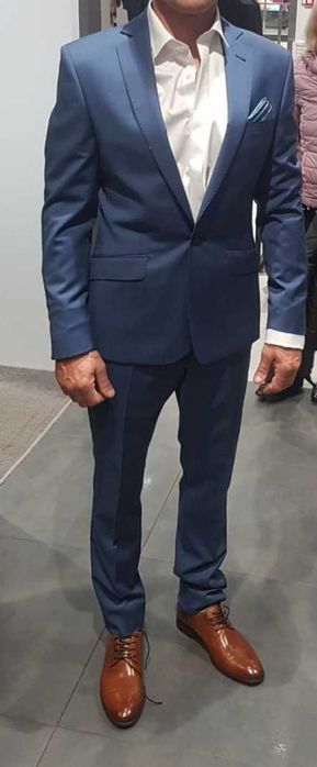 Garnitur okolicznościowy niebieski slim MARCUS  Giacomo Conti