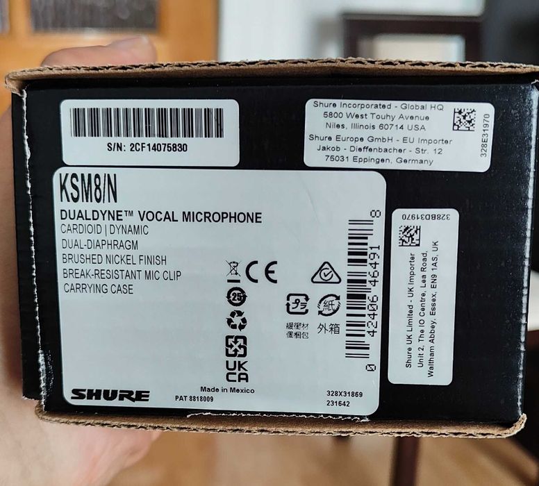 Shure ksm8/N (dualdyne)