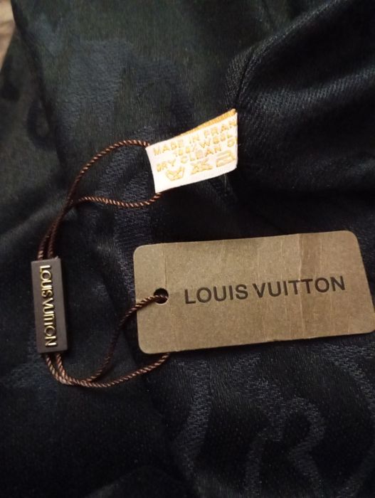 Шаль палантин  Louis Vuitton чорний , шарф сливовий Basic