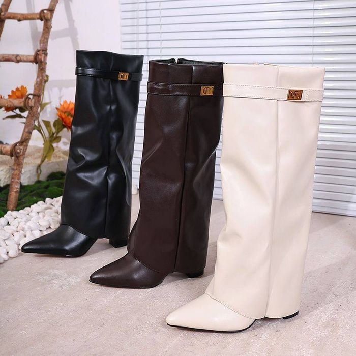 ‼️ЗНИЖКА‼️Сапожки / Взуття на підборах / Чоботи-труби Givenchy Boots / Hermes/ жіноче взуття