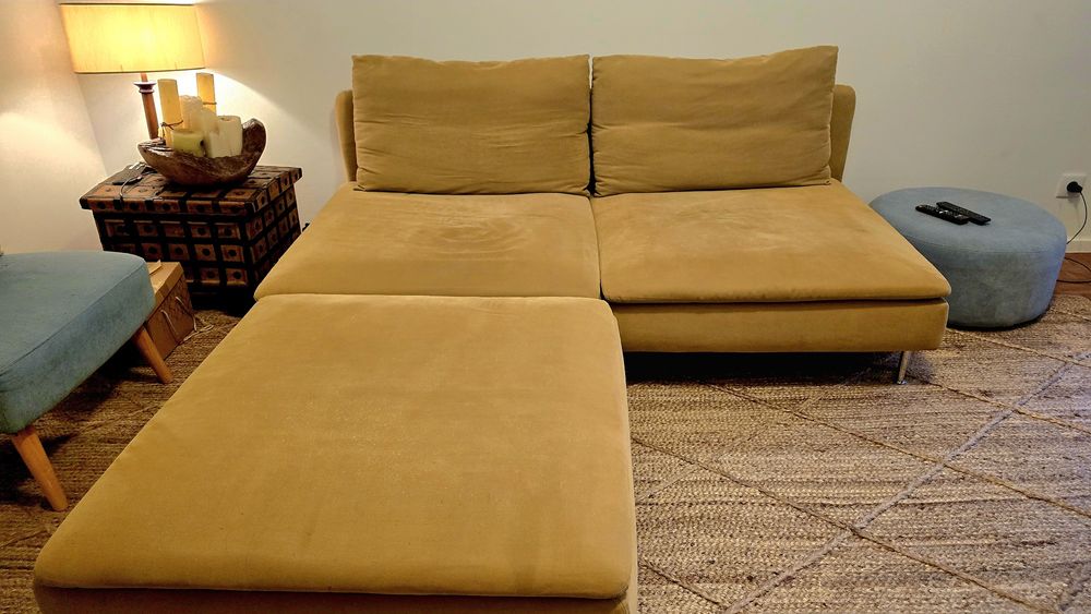 Sofá SODERHAMN IKEA-Sofá 3 lugares + Repousa pés