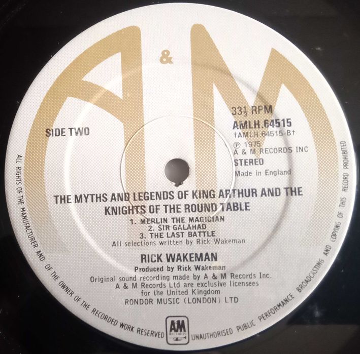 Rick Wakeman - - - - - The Myths And Legends Of King Arthur ... - - LP