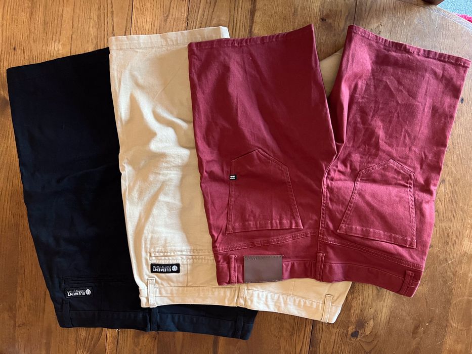 Calçoes numero 28 Element e Billabong rapaz jovem