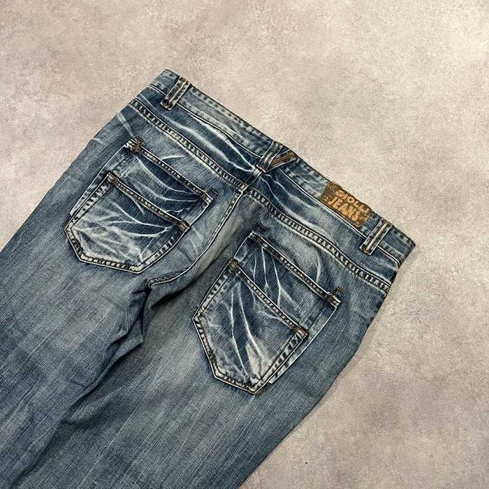 Vintage Szerokie Spodnie Y2K Rap Pocket Denim Pants Swag Trendy