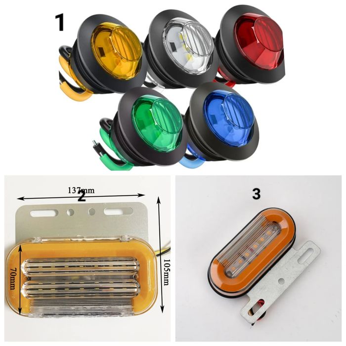 Габаритные огни для автотранспорта 12-24V