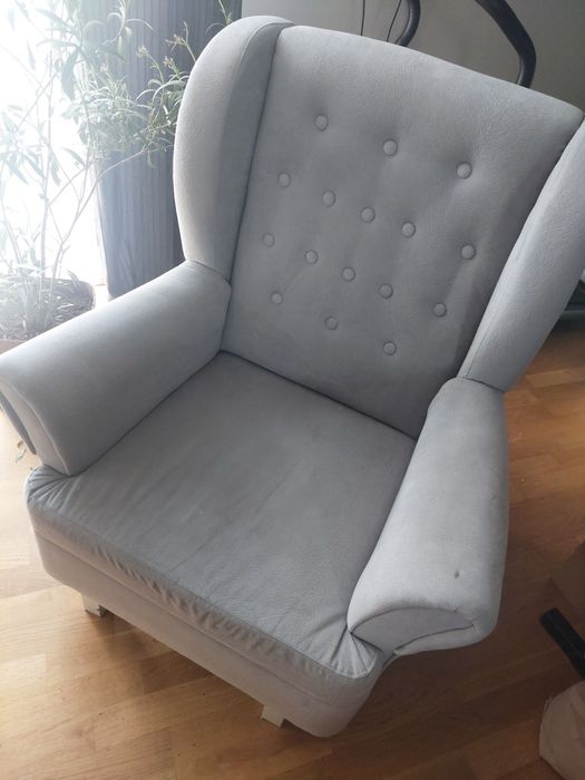 Fotel uszkak SZARY
