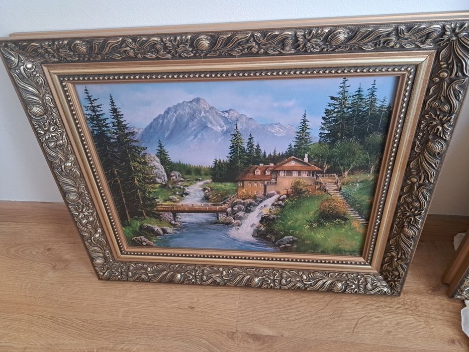 OBRAZY  w jednakowych  ramach  50x40, 80x60 ,110/70 cm