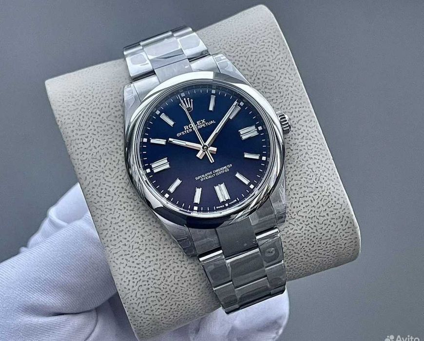 Часы rolex oyster perpetual 41 blue dial