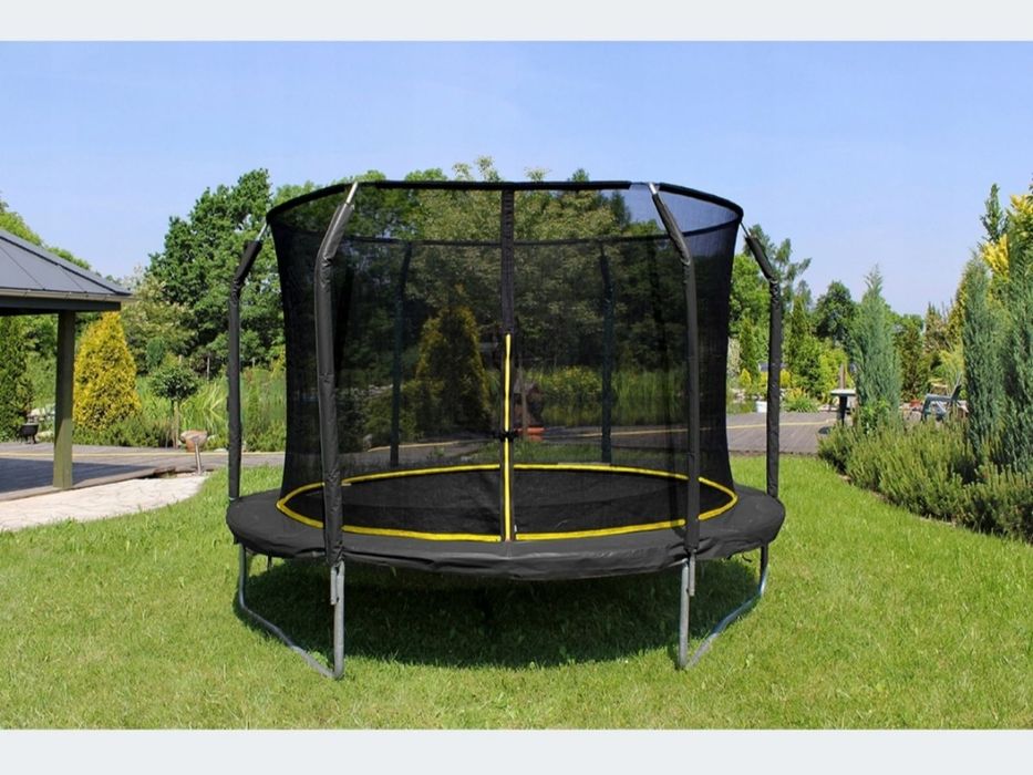Батут дитячий великий якісний Eliton 312см 10Ft з драбиною безпечний