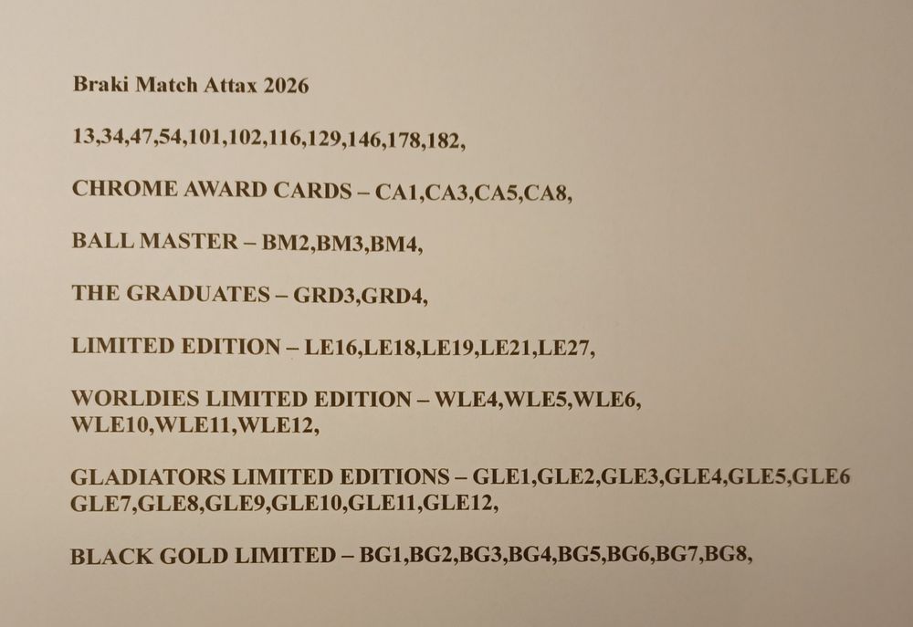 Karty Match Attax 2026