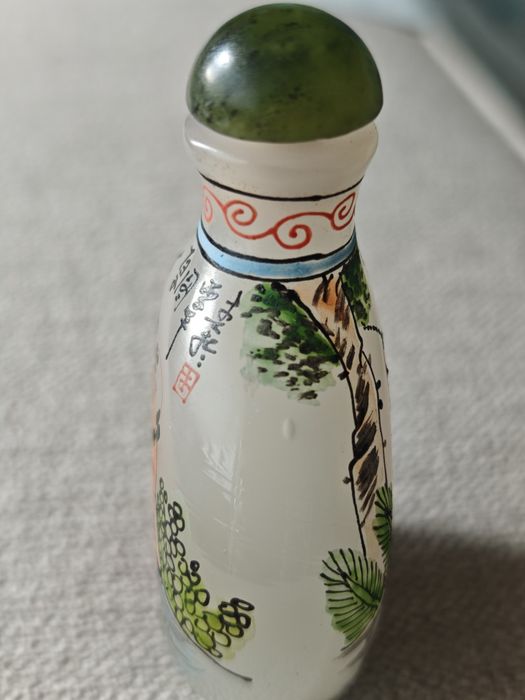 Raro Frasco Rapé Chinês Vintage (Snuff Bottle) - Pintado à mão