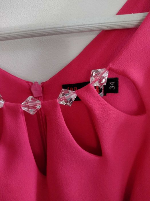 Sukienka damska, koralowa, Top Studio, 34