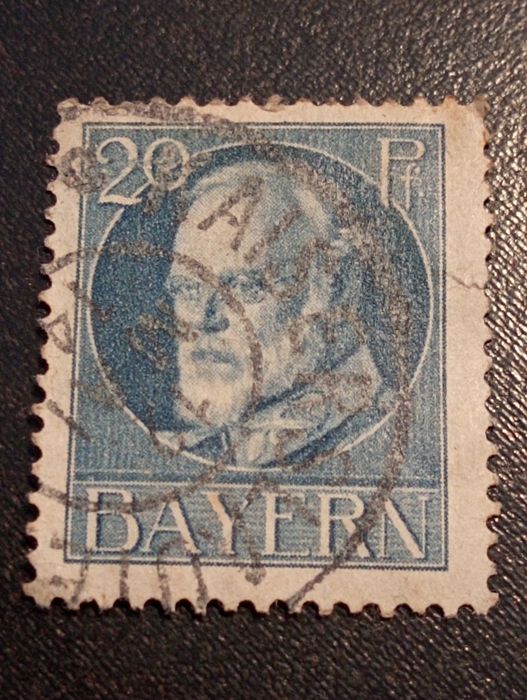 4 selos 5, 20, 30 e 50 Pfennig  1914 Rei Luis III Baviera - Alemanha