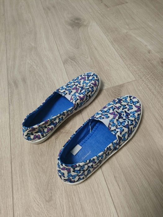 Buty motyle niebieskie