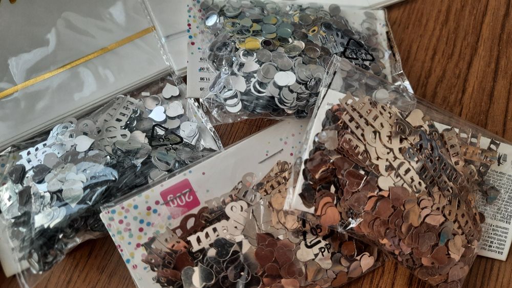 Декор весільний картки, нумерація, пайєтки