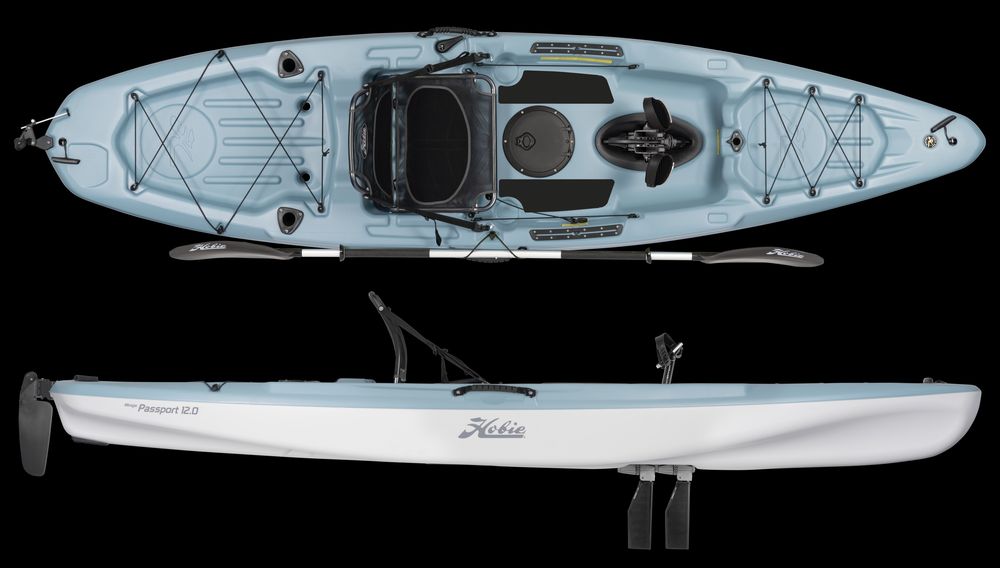 Nowy kajak hobie passport 12.0 z napęd mirage drive płetwy ryby, FV GW
