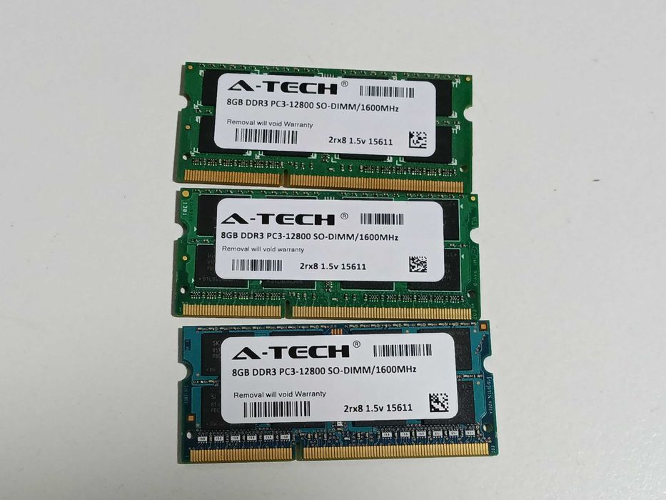 Оперативна пам'ять  8GB DDR3 PC3  1600MHZ. Для ноутбуків 1.5В