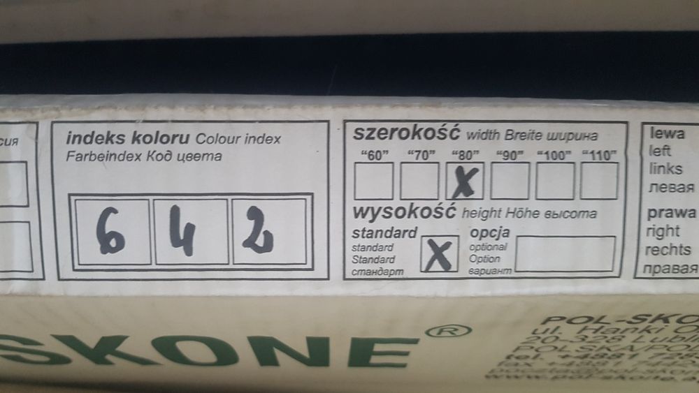 Drzwi BIAŁE  Pol-Skone prawe 80