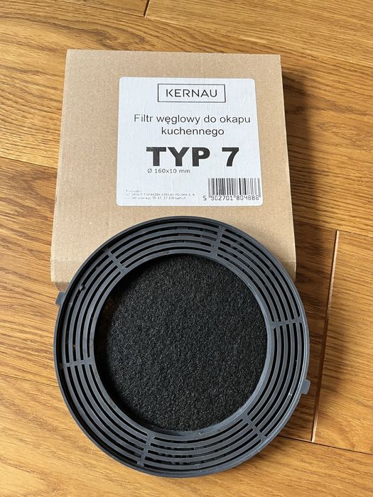 Filtr węglowy Kernau TYP 7 okrągły 160x10mm