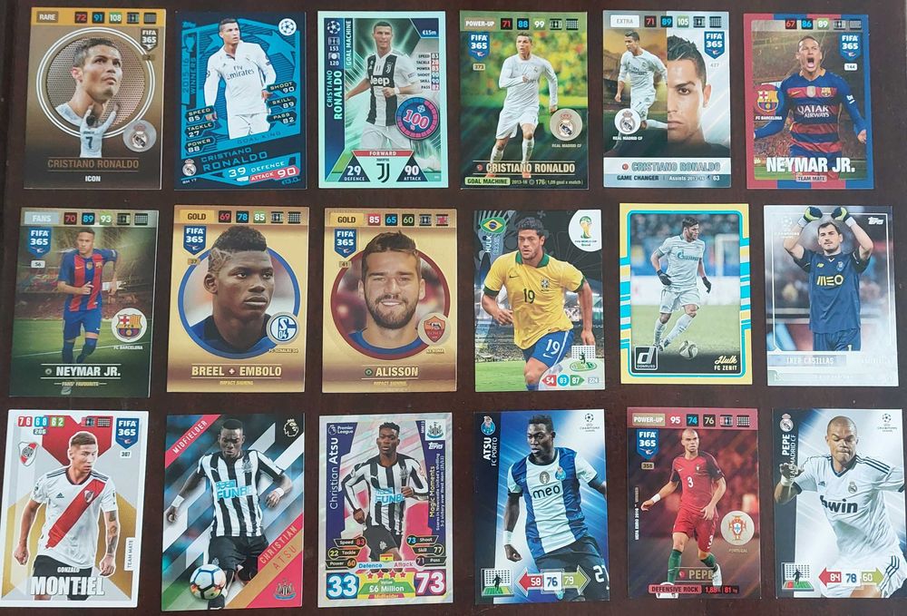 Football cards FIFA 365, Adrenalyn XL, Topps Champions League