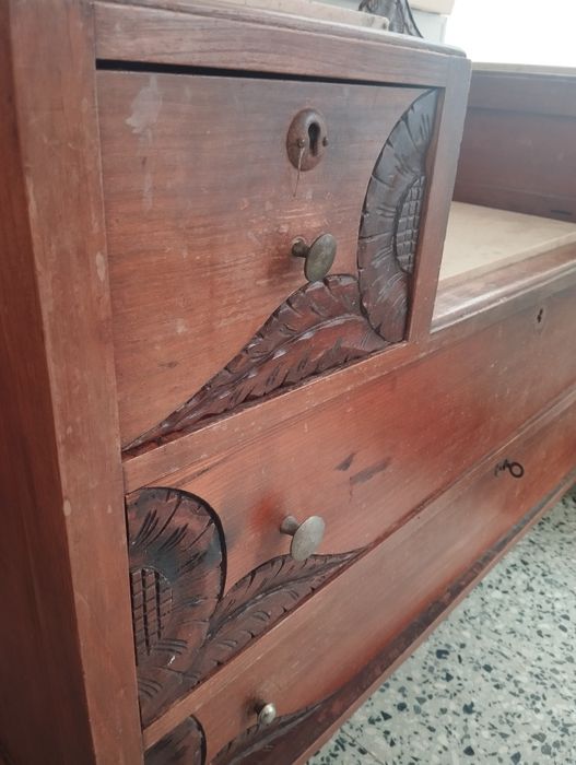 Movel de madeira + 2 cabeçeiras NEGOCIÁVEL