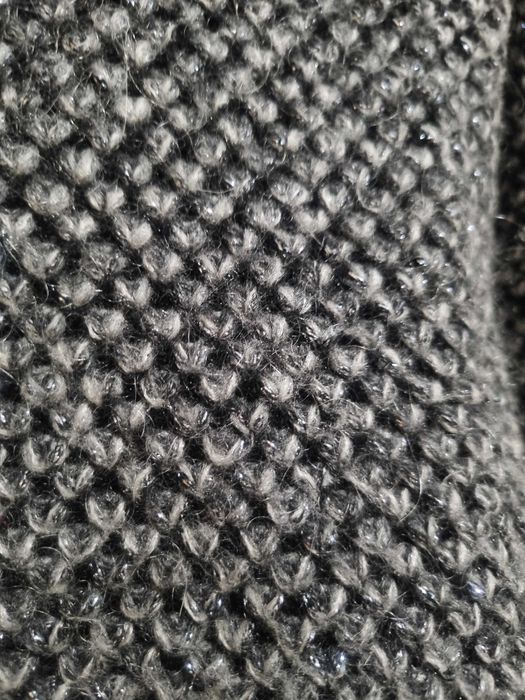 Wełniany sweter Bellete, czarno-srebrny, S/M