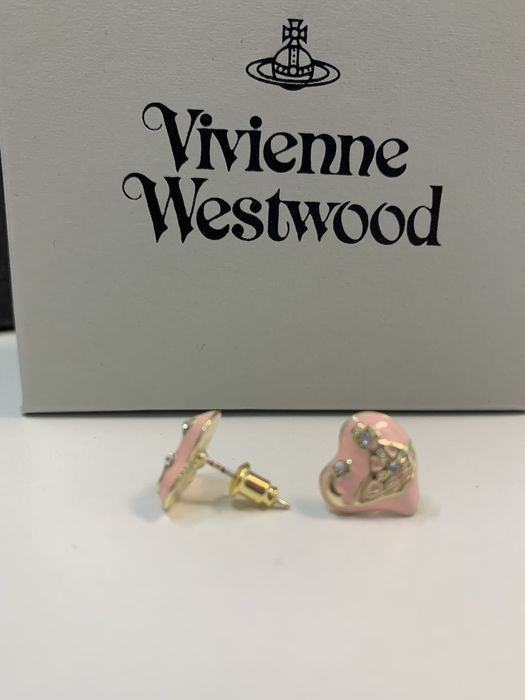 Сережки пусети Vivienne Westwood / y2k серце
