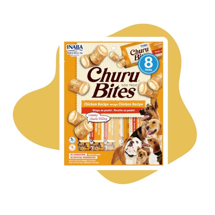 Inaba Dog Churu Bites Chicken Wraps 8x12g Miękkie poduszeczki z kurczaka