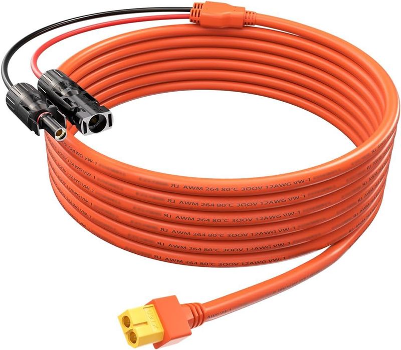 Cabo de extensão solar com conector solar a XT60 (3 metros)