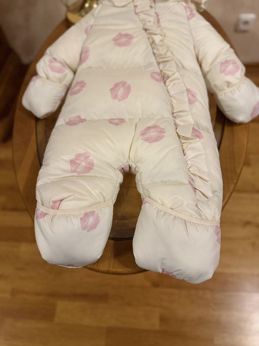 Шикарний зимовий комбінезон 0-4 + шапочка на дівчинку / Новий / creative  baby factory