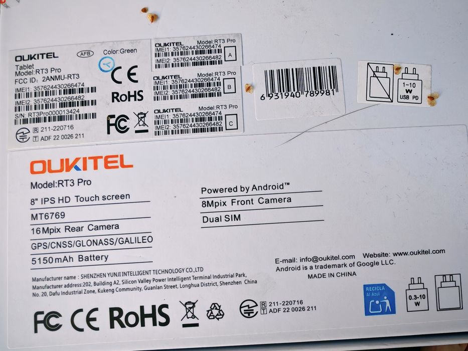 Oukitel RT3 Pro 8".