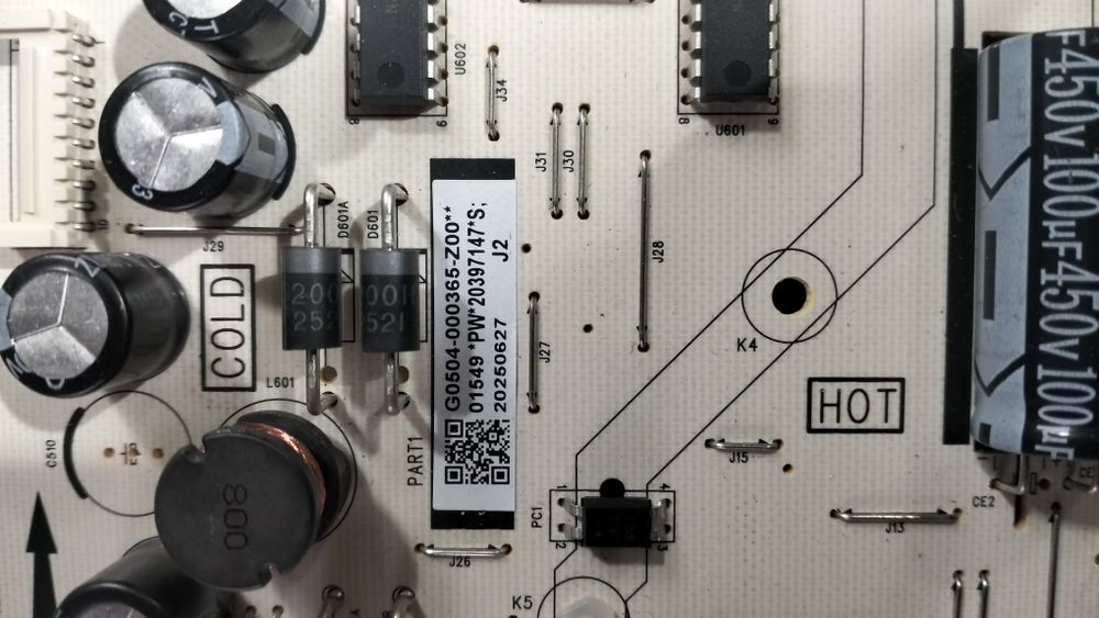 Fonte de alimentação TCL 75v6c