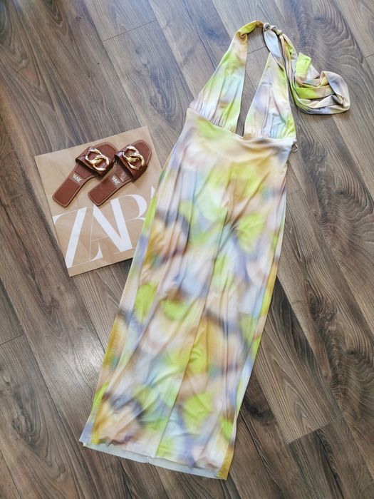 Długa sukienka zara suknia midi maxi na lato L 40