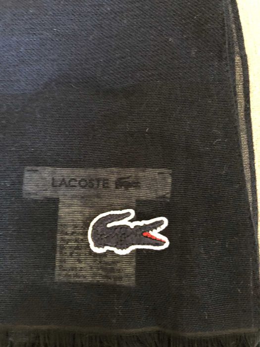 Szal Lacoste Unisex elegancki granat nowy z metkami